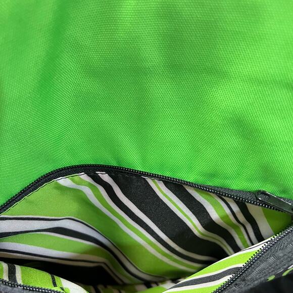 Womens Handbag Tote Jackie Studio C Geometric Pattern Pockets Black Green - Picture 7 of 15